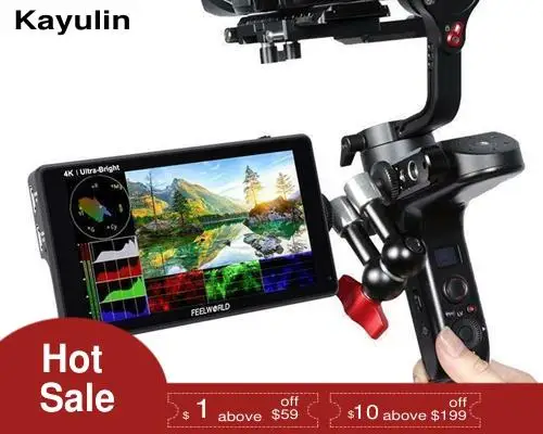 

FEELWORLD LUT6 6-дюймовый 2600 нит HDR/3D LUT сенсорный экран DSLR камера полевой монитор с волнообразным векторскопом