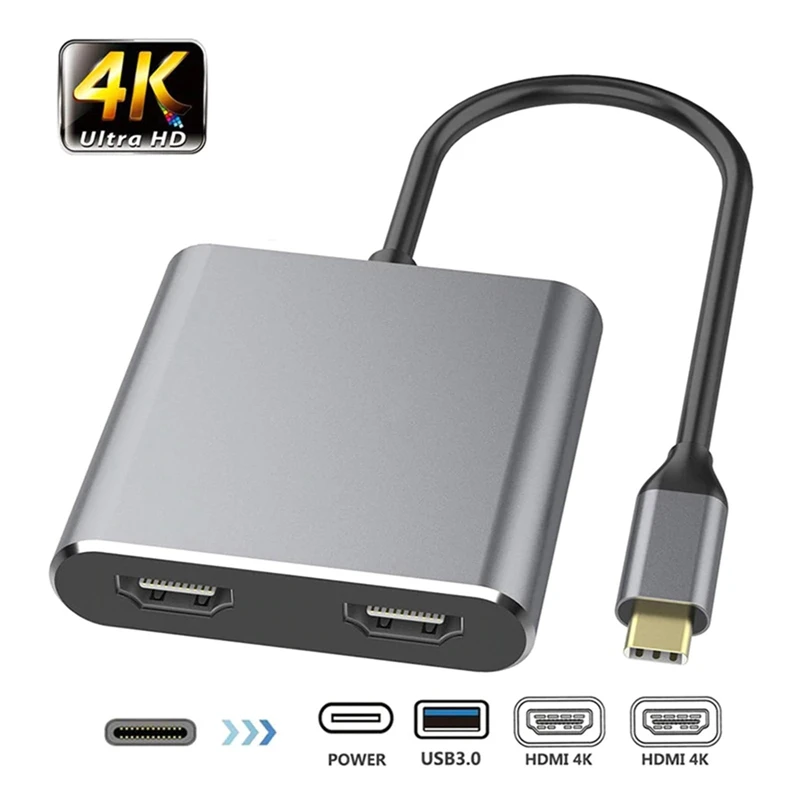 

Laptop Docking Station Multi Port Type-C to 1080P VGA Digital AV Adapter Hub 4 In 1 USB-C Type C to 4K HDMI Adapter Converter