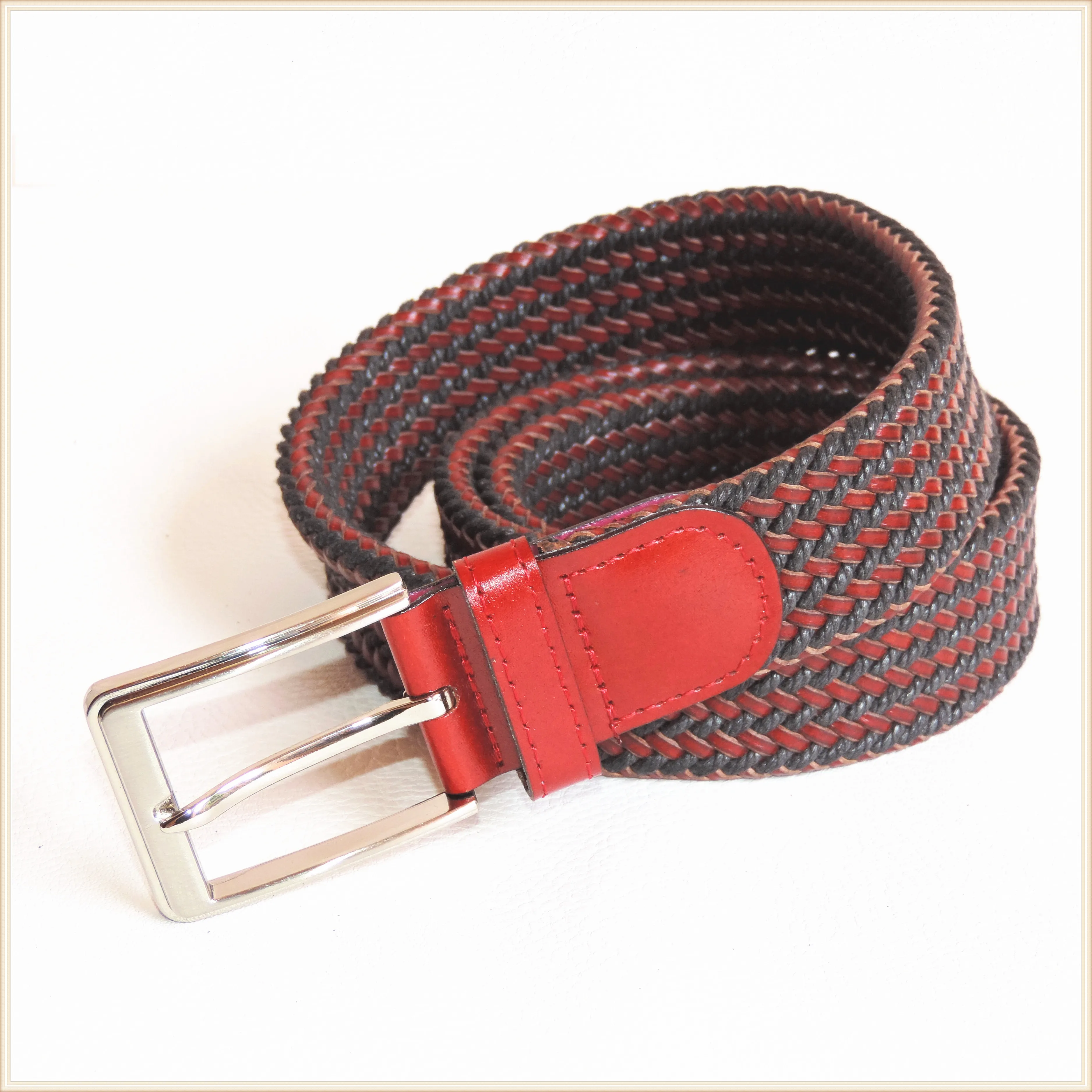 

Genuine leather braided belt man fashion men belts luxury waist strap male quality cow leather belt for men