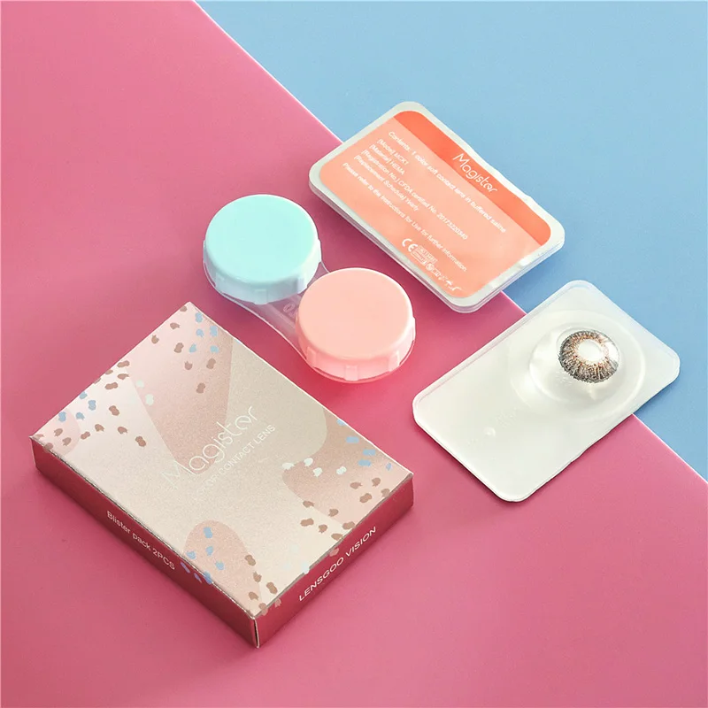 Magister 2 Pieces 3 Tone Star Series Colored Contact Lenses Annually Eye Color Lens for Eyes Hot Selling | Красота и здоровье