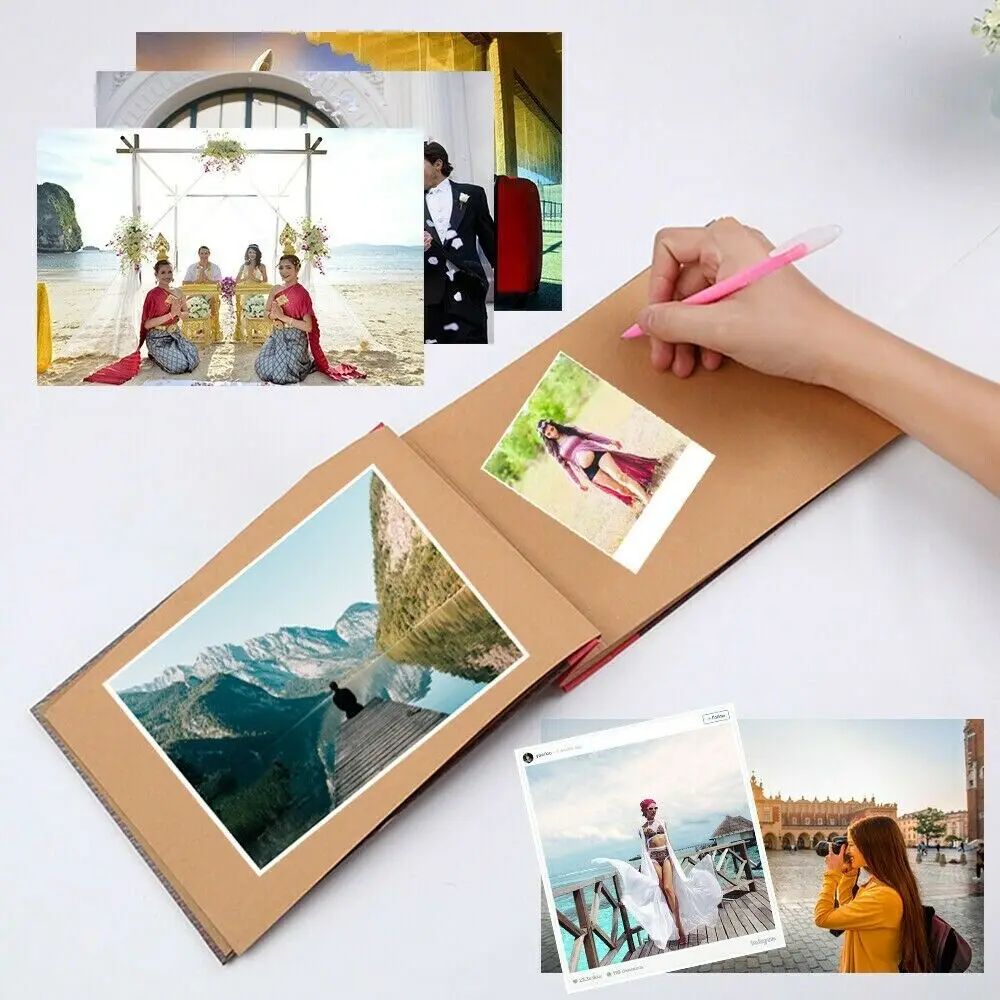 40 страниц Ретро наше приключение книга фотоальбом ручной работы DIY Семья блокнот