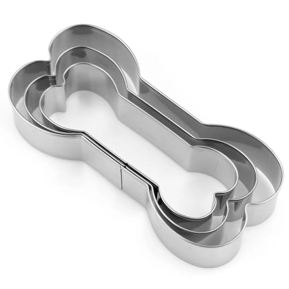 3 шт. Набор DIY помадка забавные Кондитерские кости собаки из нержавеющей стали