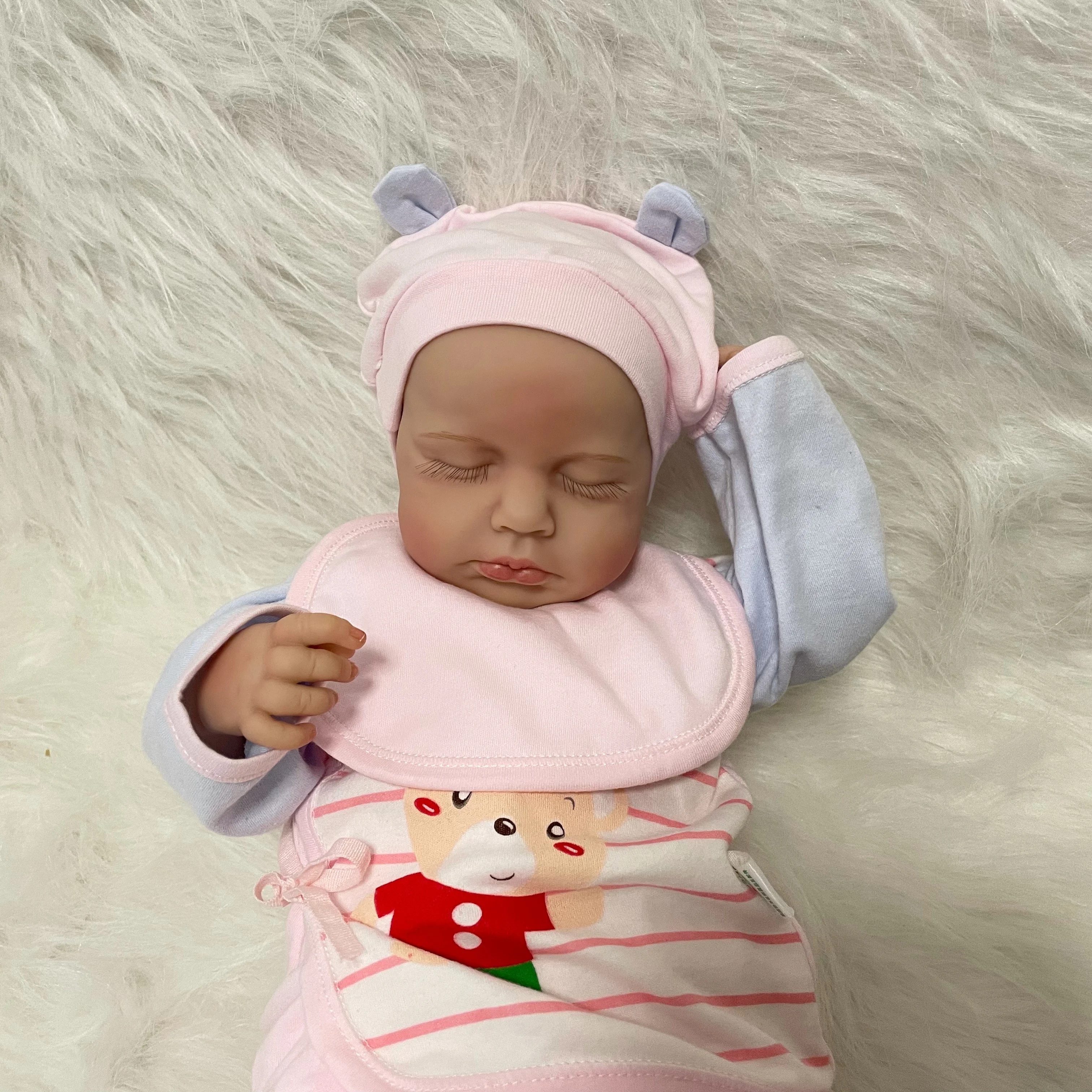 

20 Inches Loulou Painted Bebe Reborn Baby Doll Girl DIY Finished Realistic Lovely Vinyl Cloth Body Surprise Gift Toy For Kids