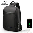 Рюкзак-слинг Kingsons для мужчин и женщин, нагрудная сумка-мессенджер с USB-зарядкой и защитой от кражи, водонепроницаемый ранец на одно плечо для ноутбука 13,3 дюйма