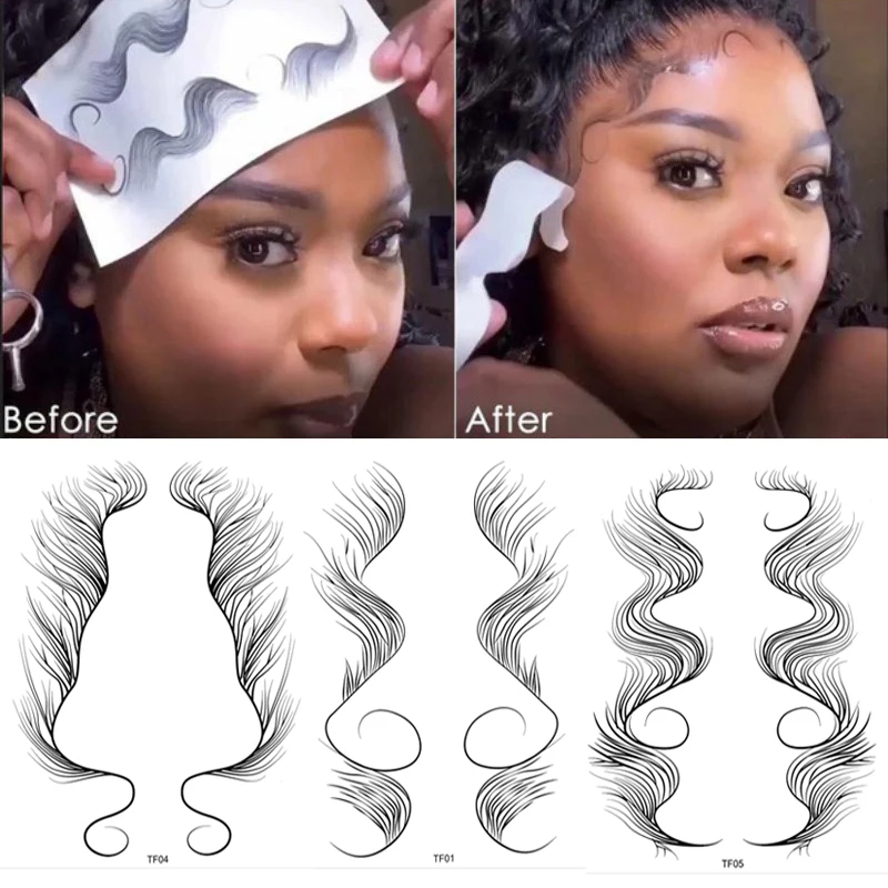 5 типов тату наклеек Hairline s водостойкие Детские края волос временная наклейка