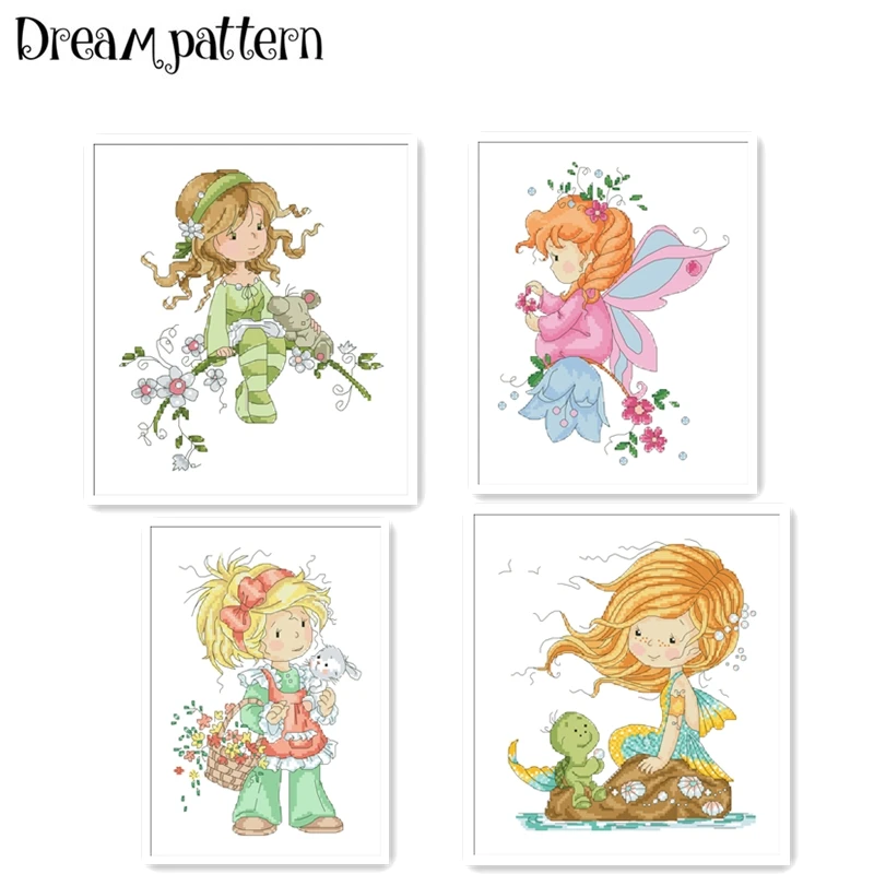 

Guessing cross stitch kit flowers 18ct 14ct 11ct cotton silk thread white fabric embroidery DIY handmade needlework