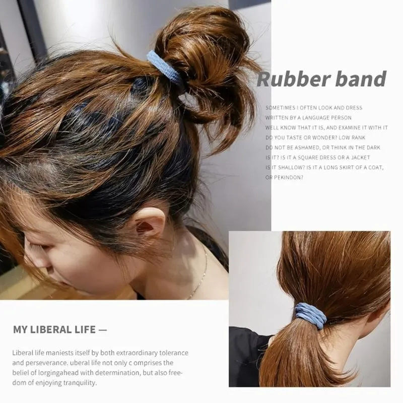 

20pcs/set Elastic Hair Bands Ponytail Holder Rubber Ties Bands Seam Rope Hair Tying Hair Ties Hair Accessories Female Bold V0S2
