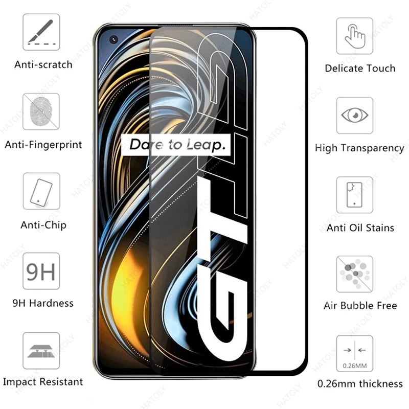 Protector de pantalla de cristal templado para Realme GT Master, pel&iacute;cula de lente para c&aacute;mara, 30, 7, 8 Pro, 5G, C25s, para Realme GT 5G-1