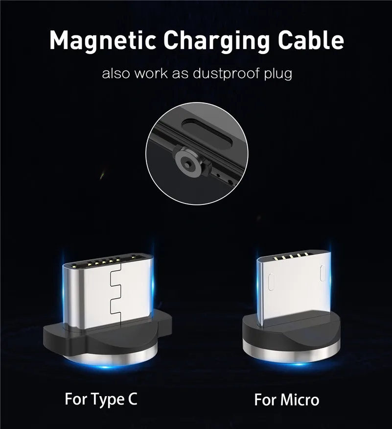 Магнитный кабель USB для быстрой зарядки кабель usb type C Магнитный кабель для зарядки данных Micro USB кабель для мобильного телефона USB шнур