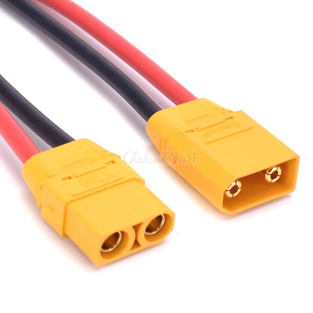 Разъем Amass XT90 XT 90 Штекерный Гнездовой разъем с силиконовым проводом 12AWG мм кабель