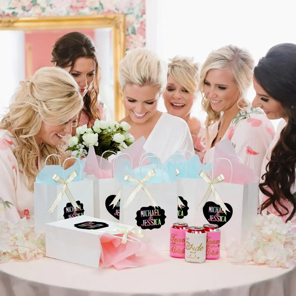 Забавный свадебный подарочный пакет OurWarm с карточкой из крафтовой бумаги сделай