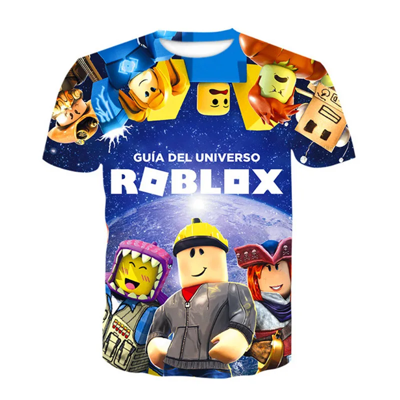 Летняя детская одежда милая мультяшная Новинка Robloxing футболка с 3D принтом игры