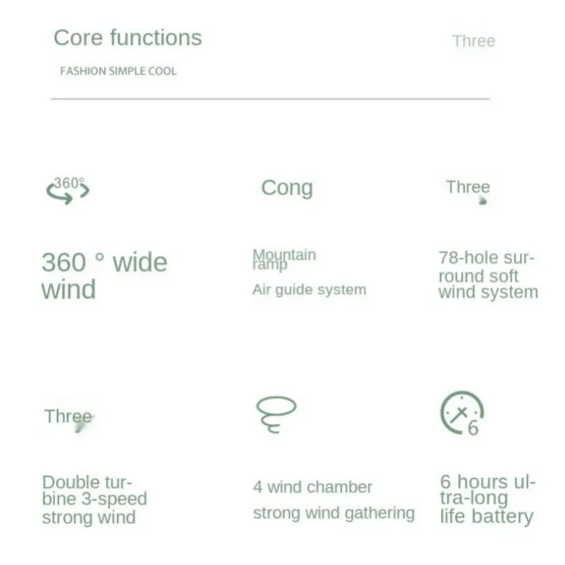 

Bladeless Hanging Neck Fan Small Electric Air cooling Fan USB Mini Portable Air Conditioner Hanging Neck Lazy Sports Fan