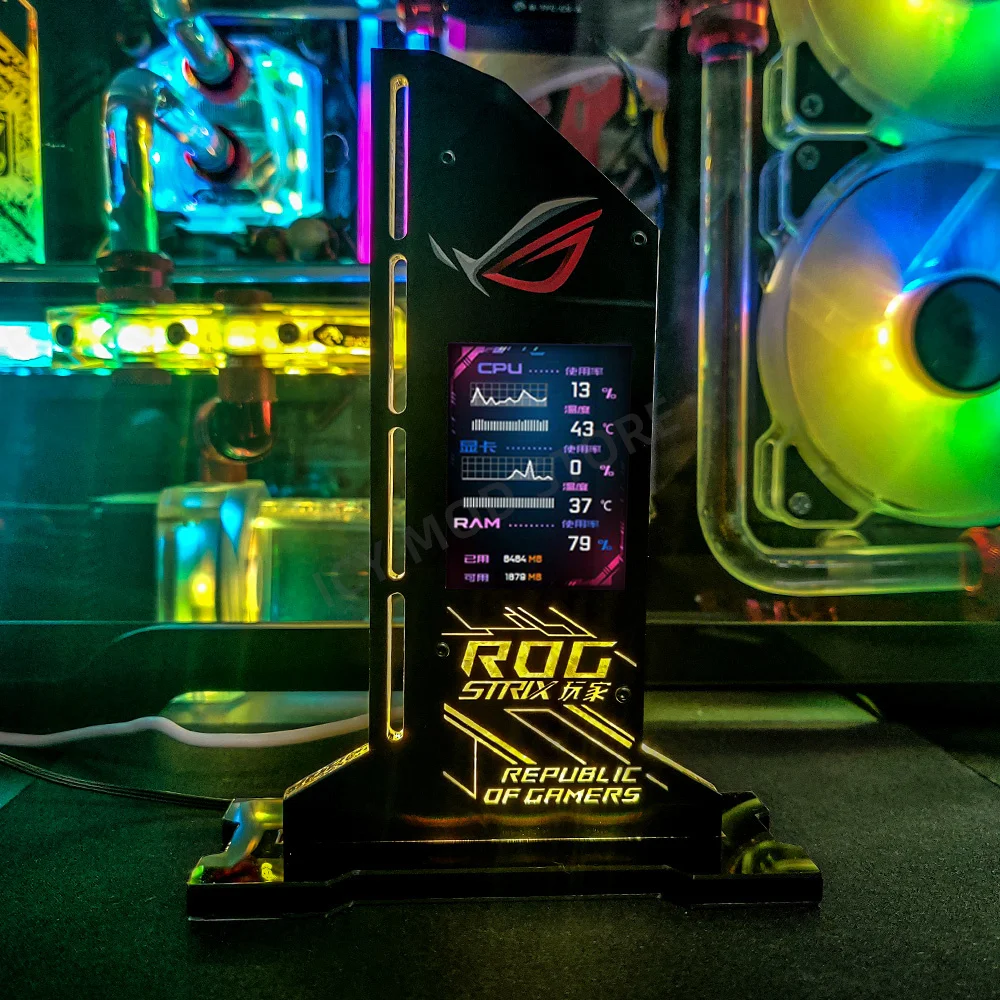 ЖК-дисплей вертикальный кронштейн для графической карты 2 4 дюйма светодиодный