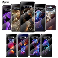 sexy fluorescent art for samsung galaxy s21 ultra plus 5g m51 m31 m21 tempered glass cover shell luxury phone case