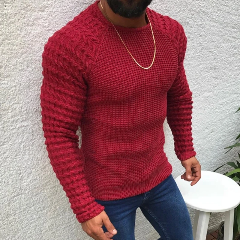 2019 новый свитер большого размера мужской осенний длинный рукав плиссированный