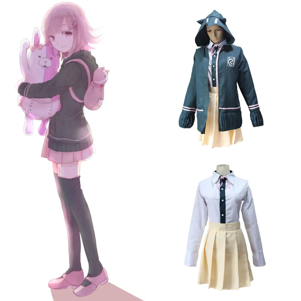 Японская школьная форма для девочек Женский костюм моряка Danganronpa: Trigger Happy Havoc Nanami