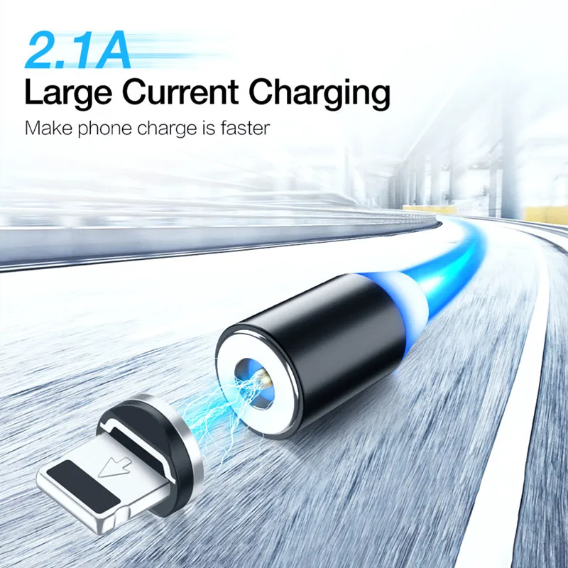 Магнитное зарядное устройство 2 1 А usb c Шнур для iPhone 11 Samsung S9 Xiaomi магнитный кабель