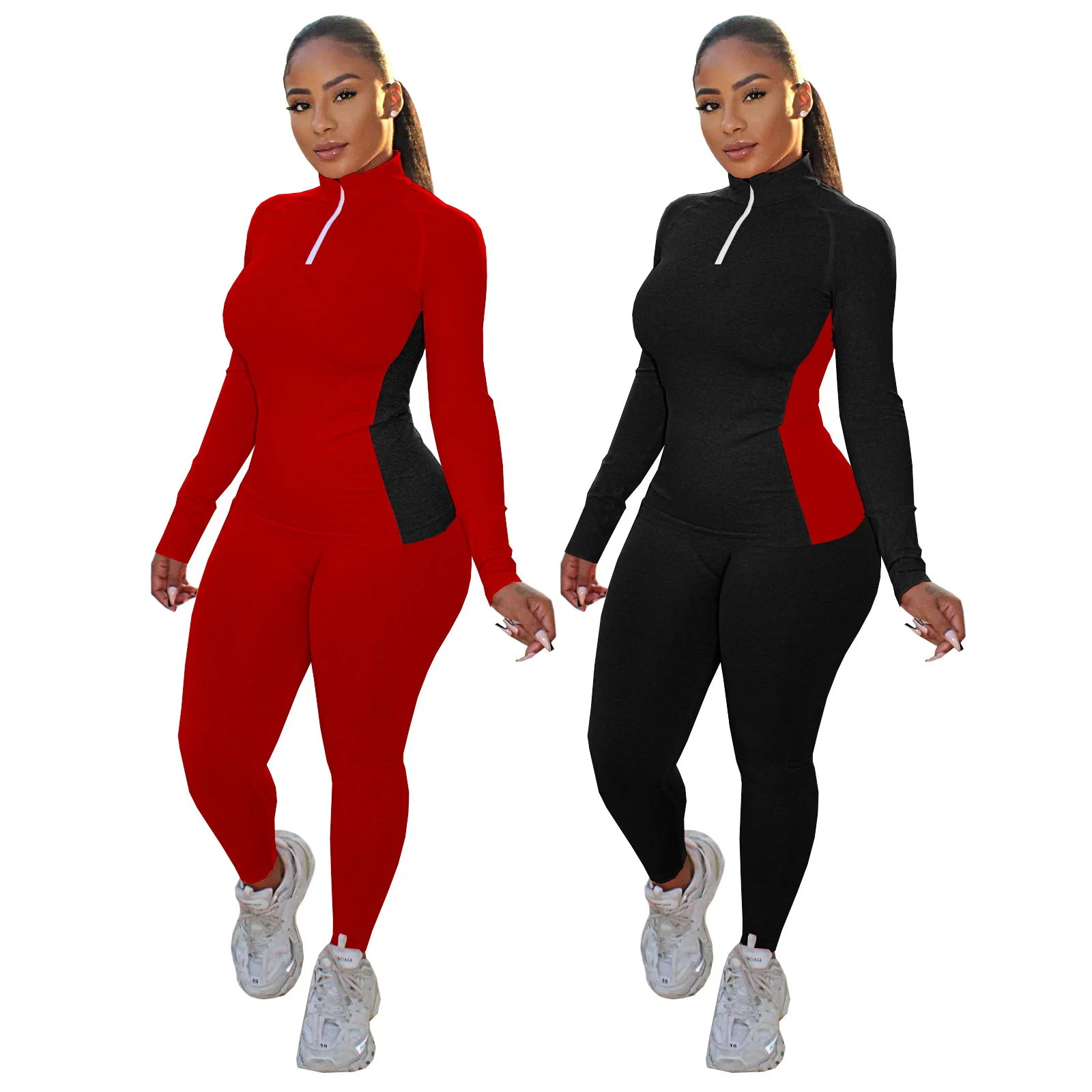 

Fall Winter Streetwear Tracksuit Women Two Piece Outfits Long Sleeve Pullover Top Female Sweatpants Casual Gym Clothing