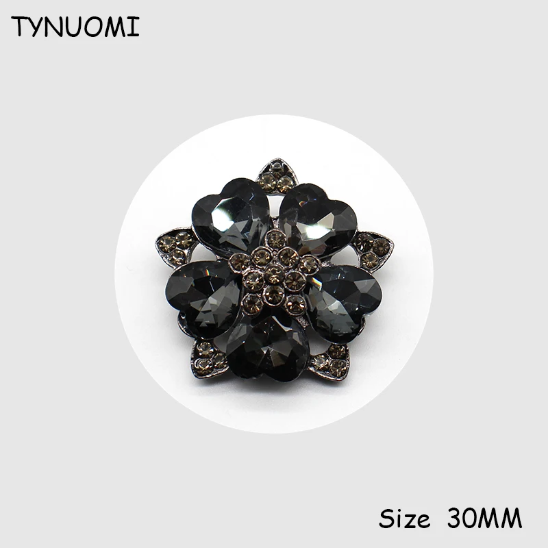

New High-end 5Pcs Heart Alloy Rhinestone With Buckle Buttons DIY Sewing Wedding Clothing Party Jewelry Decortion Accessories