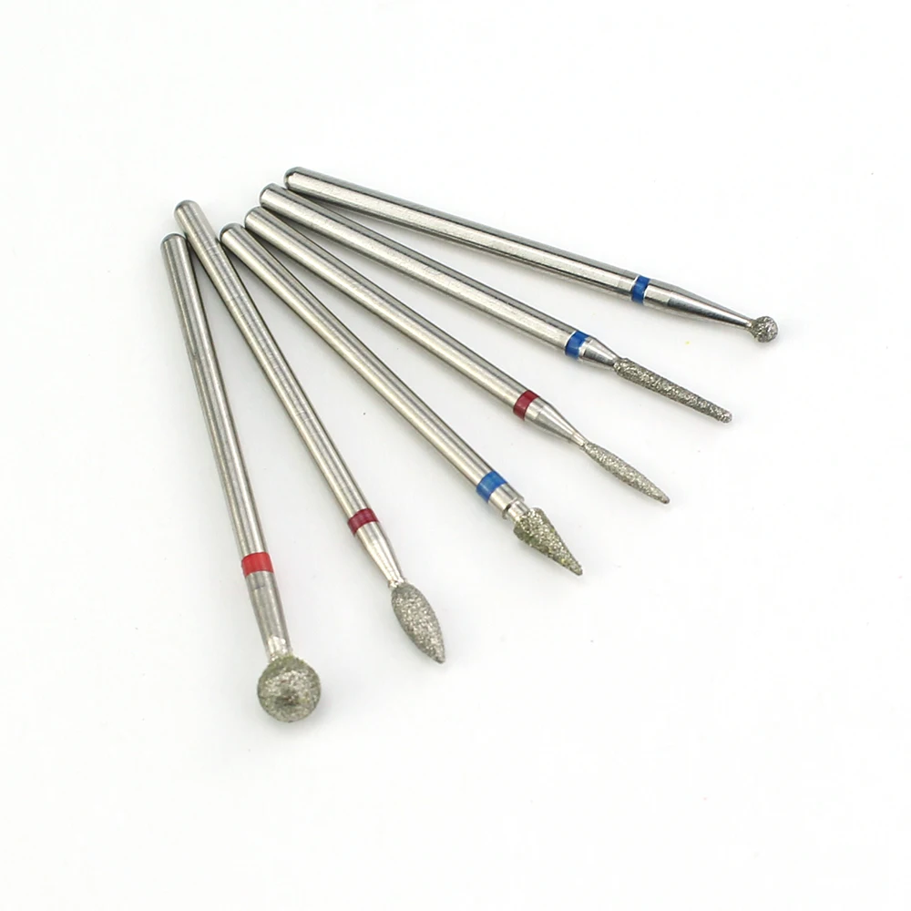 6 шт./компл. сверло для ногтей алмазные керамические силиконовые фрезы