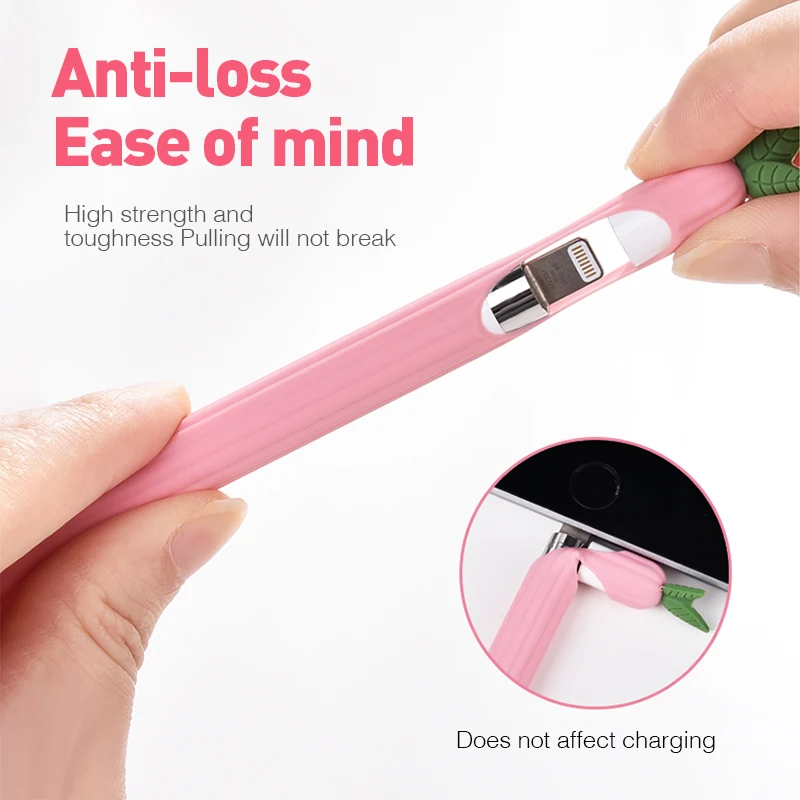 Pencil1/2 "Веселые фрукты Силиконовый Футляр чехол на для карандаша от Apple 1 2