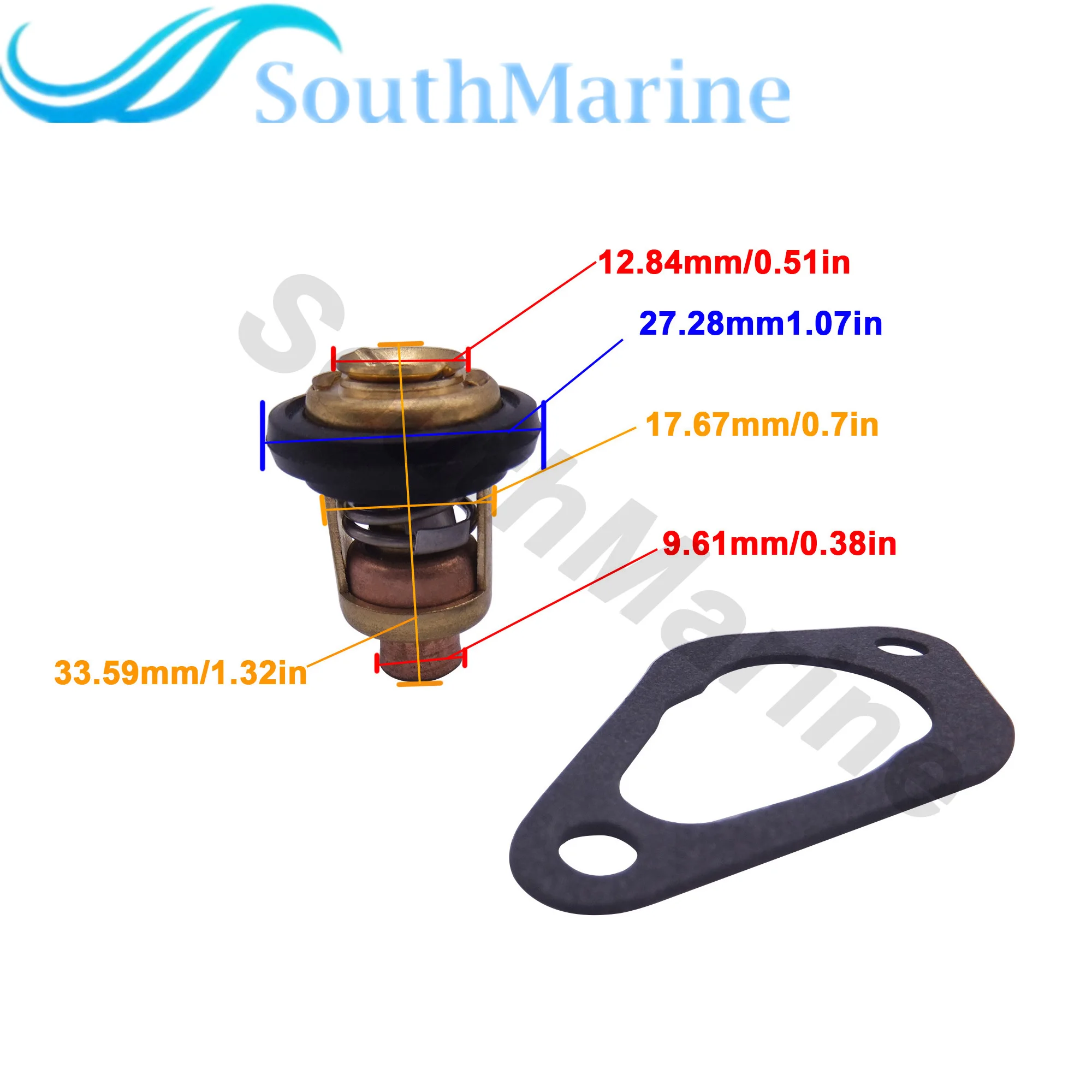 Лодочный мотор 855676002 8M0119207 термостат и 27-853702005 прокладка для Mercury Marine подвесной