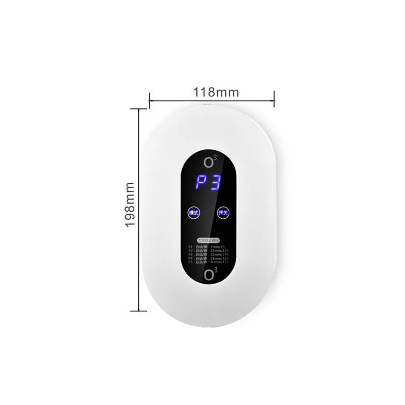 

Corui Smart Air Purifier Portable O3 Ozone Disinfect Negative Ion Generator US LED Display Deodorizer For Kitchen Toilet Fridge