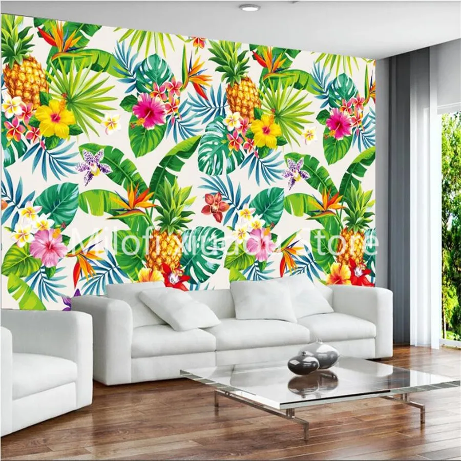 Пользовательские 3d росписи современный минималист растение из тропического