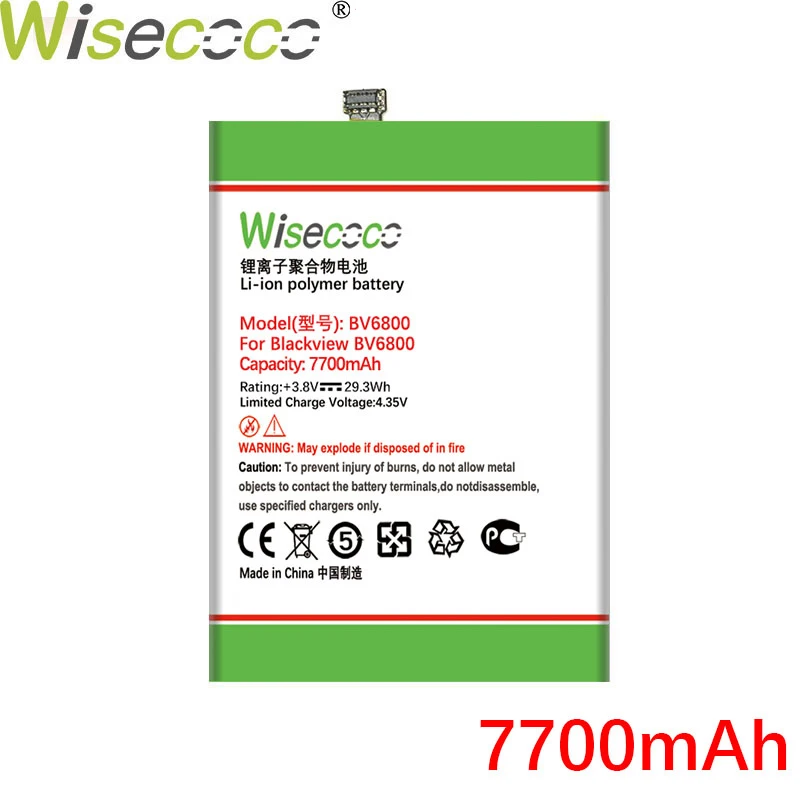 wisecoco battery for blackview bv6000 bv6800 bv7000 bv8000 bv9000 phone high quality new batterytracking code free global shipping