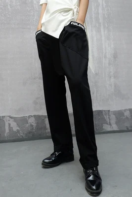 Большие размеры осень и зима новые брюки с перекрестными ремешками BF