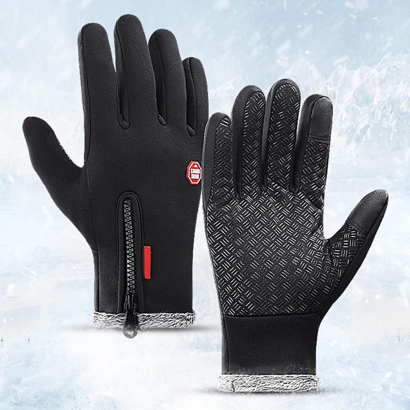 

Windproof Touching Screen Warm Winter Gloves Non-Slip Cycling Ski Gloves Unisex M2