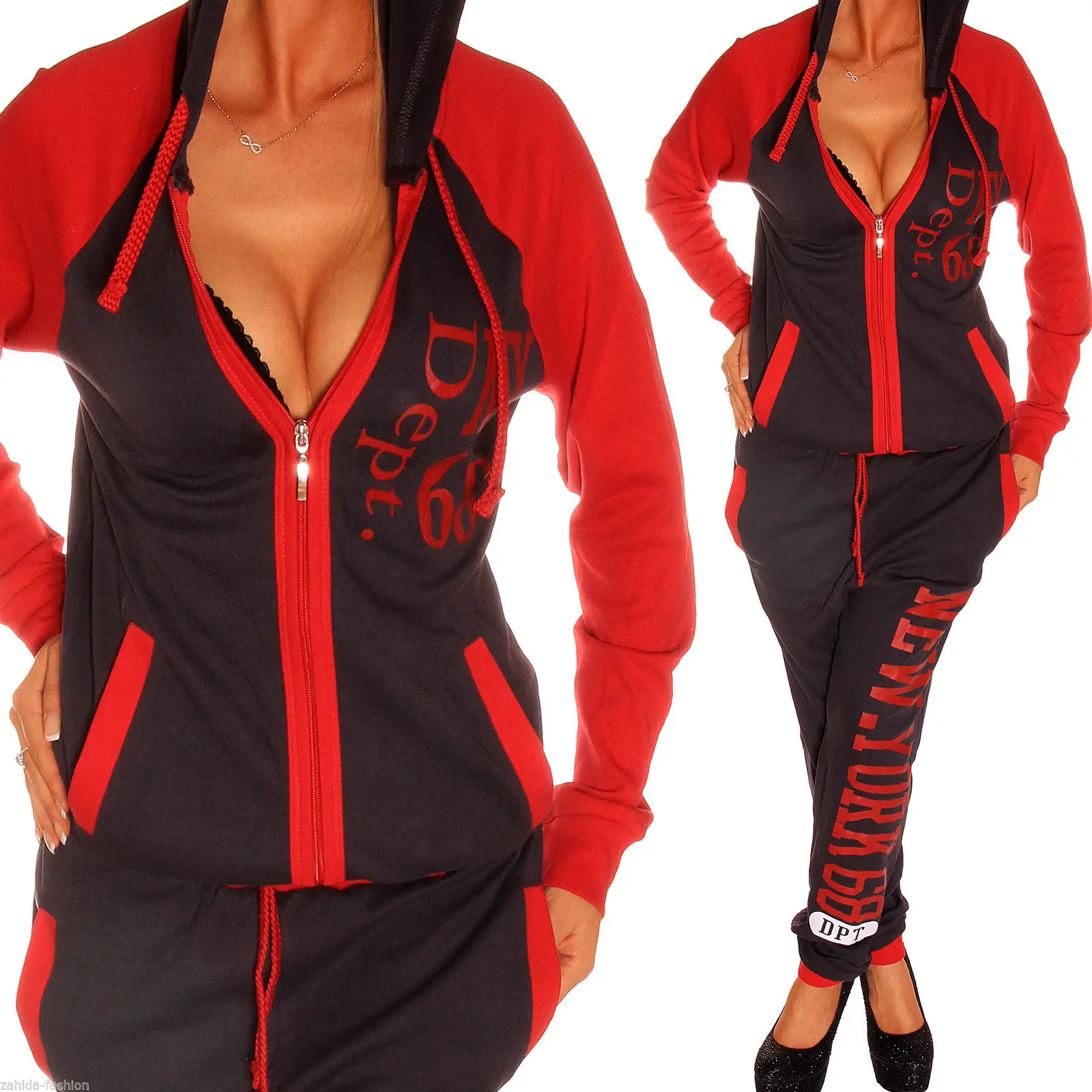 Женский Повседневный комплект ZOGAA брендовый из двух предметов толстовка с