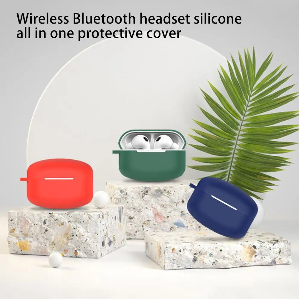 

Silicone Protective Cover， bluetooth fone， Drop Protection Sleeve Antislip Protective Cover for Edifier， беспроводные наушники