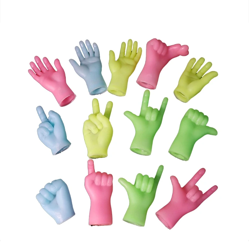 

2021 New Christmas Toys Gesture Finger Puppets for Kids Play in the Dark