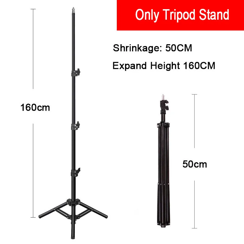 Only Tripod Stand 14 inch 35cm Photography LED Selfie Ring Light Photo Studio Camera Light With Phone Holder Tripod Stand For Makeup Video Live - Цвет: Only Tripod Stand