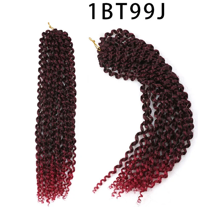 

Afro Faux Locs Water Wavy Extensions Black Roots Braiding 18inches Soft Long Wave Bundles Synthetic Hair For Women