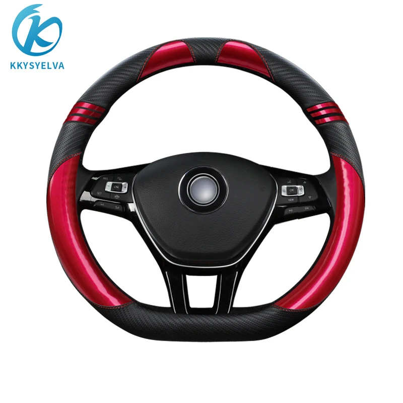 

Shape Car Steering Wheel Cover Leather for Golf K3 POLO JATTA Suzuki Swift Nissan Rogue 2017 2018 2019 2020