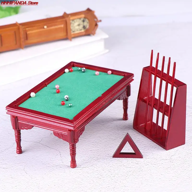 

Новое поступление! 1:12 Миниатюрная модель кукольного домика, игрушечный подарок, набор бильярдного стола красного цвета