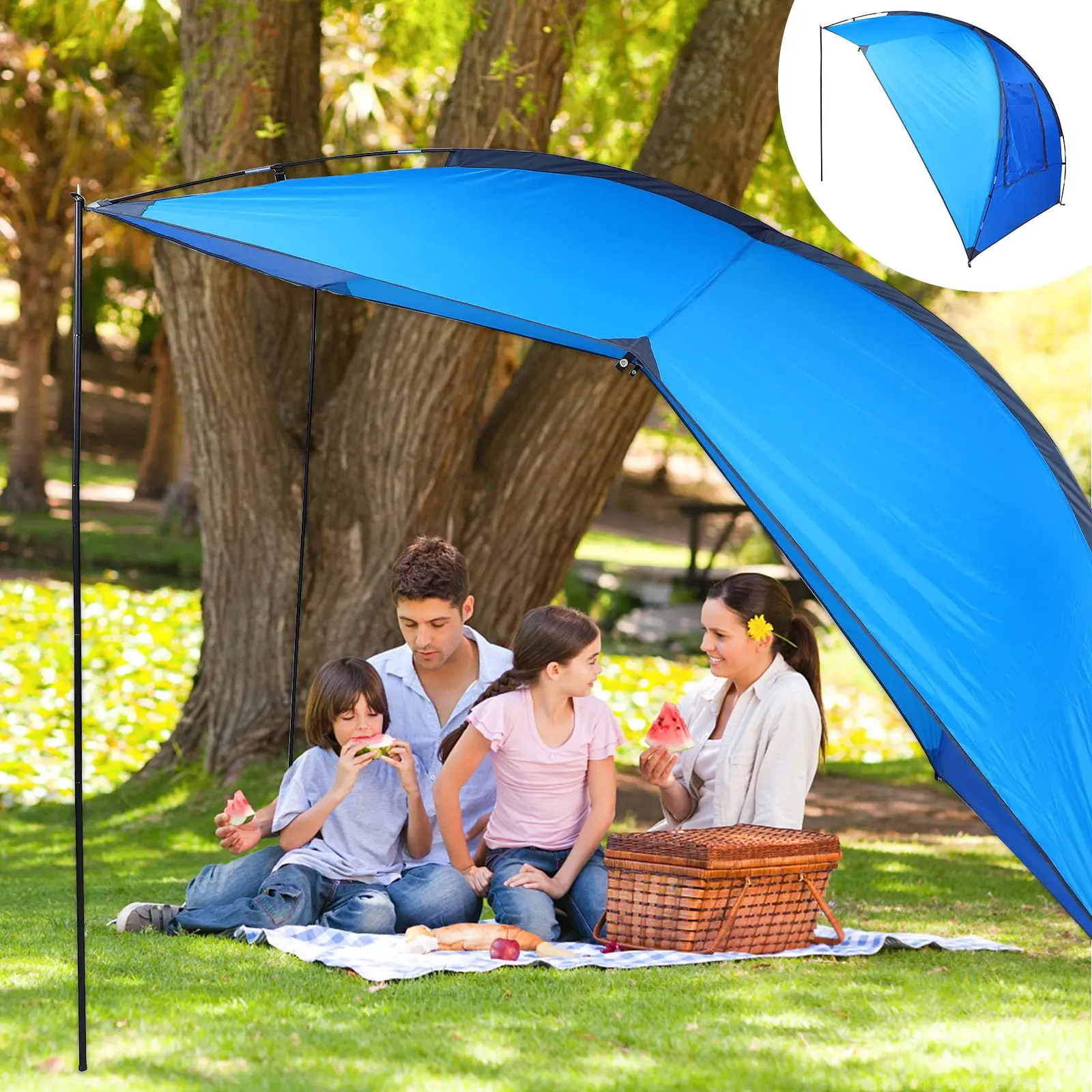 

Outdoor Portable Camping Sun Shade Tent Vehicle Tail Tent Multi-person Rainproof Shade Pergola Beach Canopy Tent Sunshade Awning