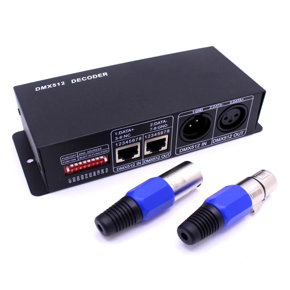 DC12 24V DMX512 декодер светодиодный контроллер 3CH 4 канальный драйвер RGB/RGBW для 5050 3528 RGB