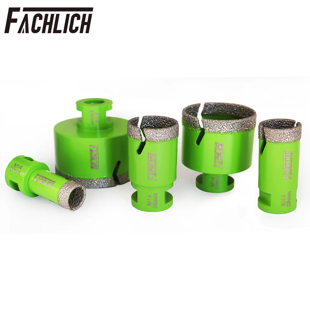 5pcs Diamond Drilling Core Bits Ceramic Tile Dry Hole Saw Cutter for Tile Ceramic Granite Marble Stone Grit 35/40 Drill Bits