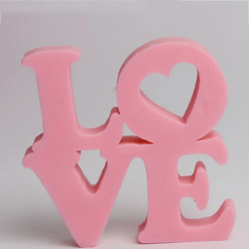 Силиконовая форма для мыла с надписью love word многофункциональные формы свечей