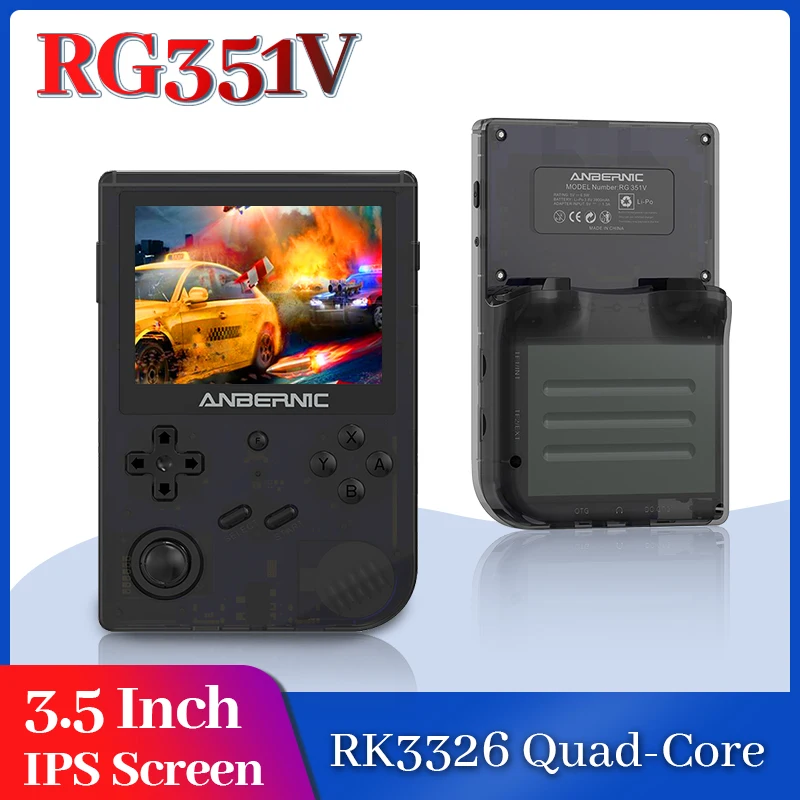 Игровая консоль RG351V в ретро стиле 3 5 дюймовый IPS экран для DC/PSP/N64/PS1 мини видеоплеер