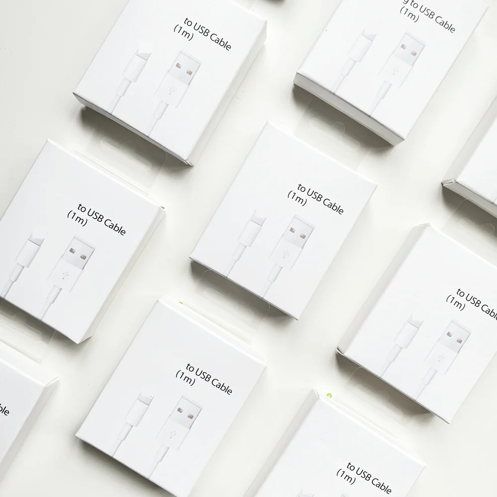 Оригинальный USB кабель 10 шт./лот для iPhone Lightning быстрой зарядки Apple 12 12pro X 8 7Plus XR XS
