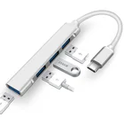 Концентратор Usb 3,0, 2,0, 4 порта, usb-хаб, высокоскоростной, Type C, 3,1, Usb 3,0, расширитель, адаптер для Macbook Air Pro M1, аксессуары для компьютеров