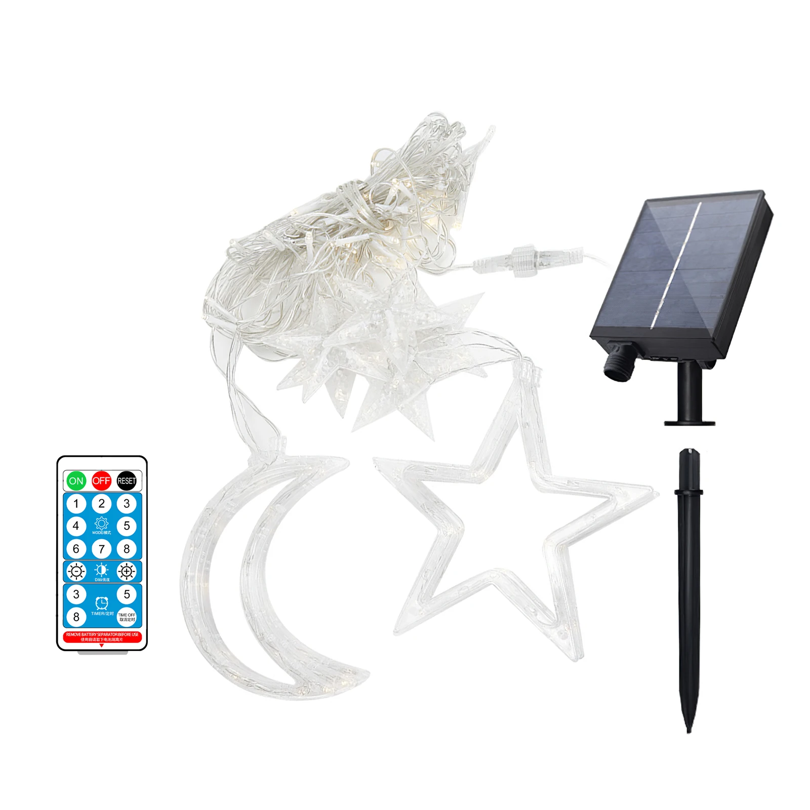 

LED String Lights Christmas Decoration Remote Control Solar Powered Wedding Garland Curtain Lamp For Bedroom Outdoor Decoration