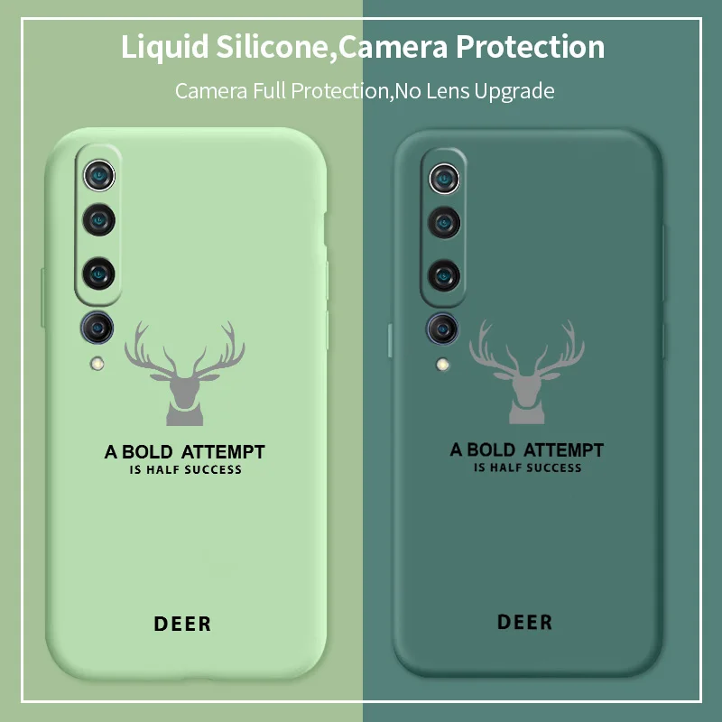 

Stylish Deer Pattern Case For Xiaomi 10 10Pro 10Lite 10Ultra 9 9Pro 9SE CC9 CC9Pro CC9E 8 8Lite 6 6X Mix 3 Liquid Silicone Case