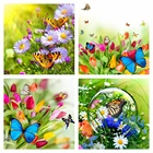 Evershine Алмазная Живопись цветы бабочка вышивка крестиком 5D DIY полная площадь Алмазный вышивка мозаика украшения для дома