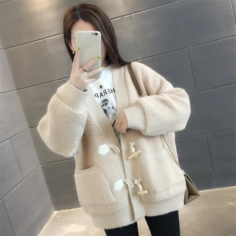 Пончо летучая мышь Ранняя весна и осень 2019 Новый Свободный вязаный кардиган